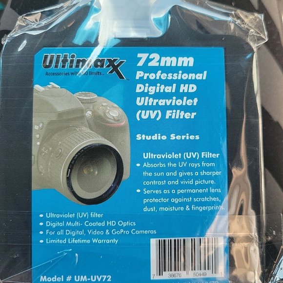 Ultimaxx 72mm Professional Digital HD Ultraviolet (UV) Filter Studio Series - Picture 3 of 6